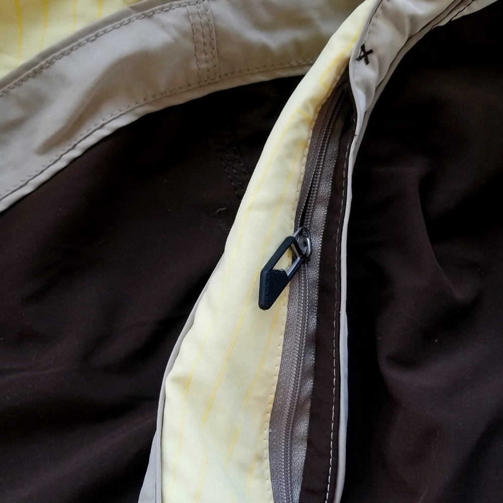 NWT QUICKSILVER brown beige yellow SWIM TRUNK Neofly men size 38 - Picture 11 of 17